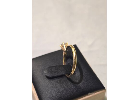 Image Bague Or jaune Oxyde de zirconium