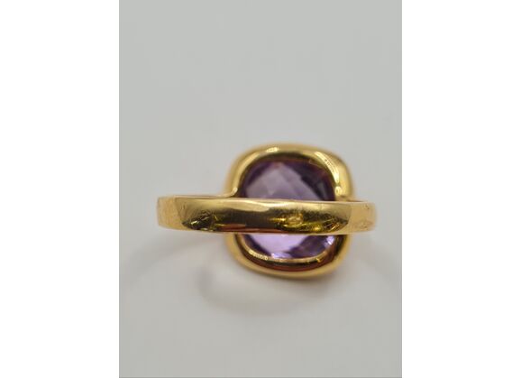 Image Bague Or jaune Améthyste Sans