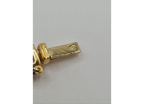 Image Bracelet Or jaune Diamant Pierre bleue