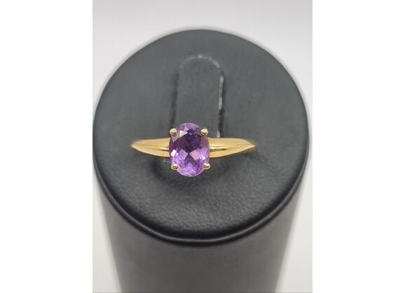 Image Bague Or jaune Améthyste Sans