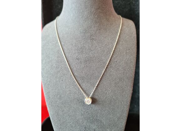 Image Collier Or blanc Diamant Diamant