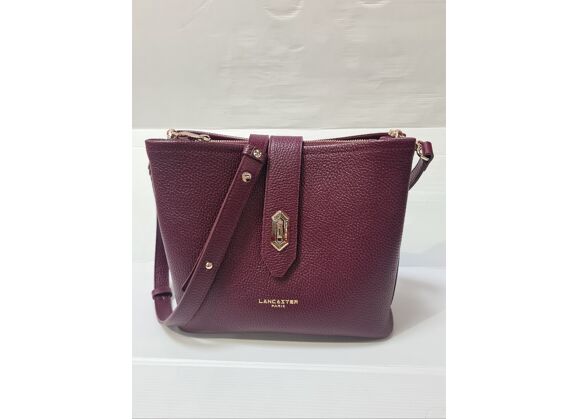 Image Sac à main LANCASTER Porté croisé Cuir Prune