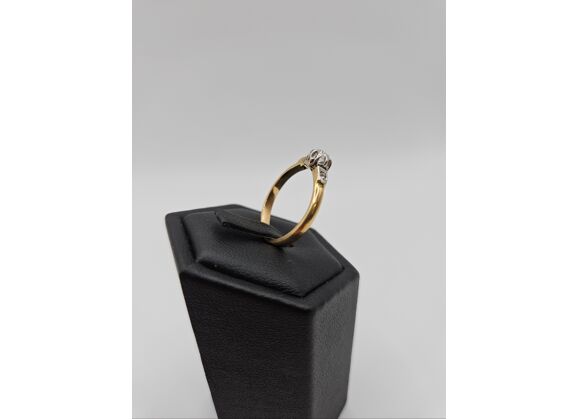 Image Bague Or jaune Or blanc Diamant Diamant