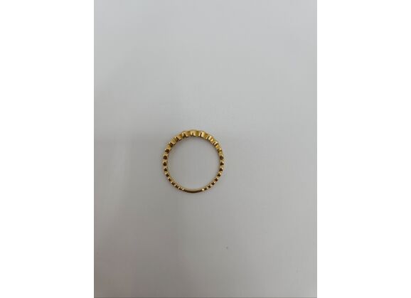 Image Bague Or jaune Oxyde de zirconium Oxyde de zirconium