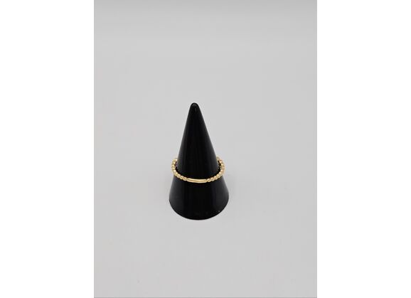 Image Bague Or jaune Oxyde de zirconium Oxyde de zirconium