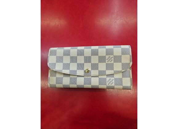 Image Portefeuille Emilie Toile enduite Damier azur