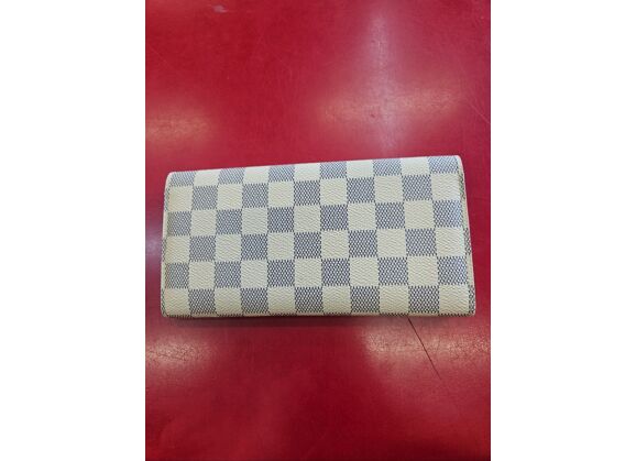 Image Portefeuille Emilie Toile enduite Damier azur