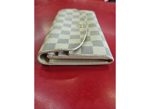 Image Portefeuille Emilie Toile enduite Damier azur