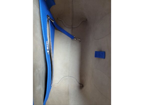 Image Sac à main LONGCHAMP Roseau Porté main Cuir Bleu