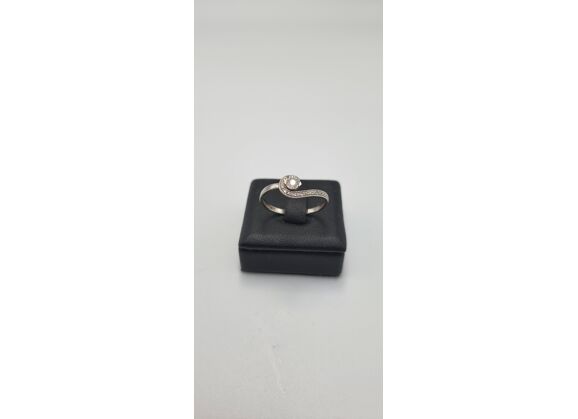 Image Bague Or blanc Diamant Sans