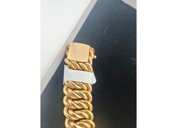 Image Bracelet Or jaune Maille américaine