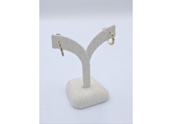 Image Boucles d'oreilles Or jaune Saphir Diamant