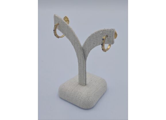 Image Boucles d'oreilles Or jaune Saphir Diamant