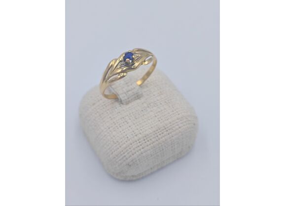 Image Bague Or jaune Saphir