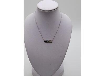 Image Collier Or blanc Diamant Sans