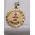 Image Pendentif Or jaune Or blanc Diamant Pierre rouge