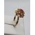 Image Bague Or jaune Pierre rose Pierre blanche