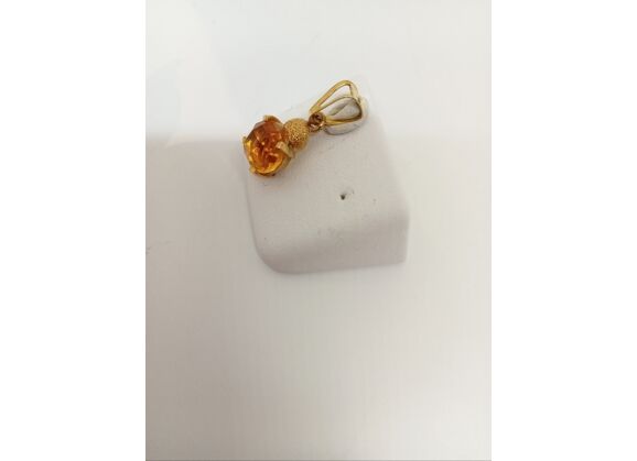 Image Pendentif Or jaune Pierre jaune Pierre jaune