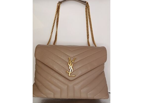 Image Sac à main YVES SAINT LAURENT Loulou Porté épaule Cuir Natural tan