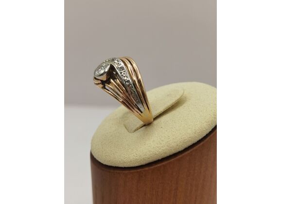Image Bague Or rose Diamants