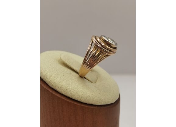 Image Bague Or rose Diamants