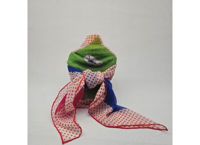 Image Foulard YVES SAINT LAURENT Carré 90 Tissu Rouge Vert Bleu