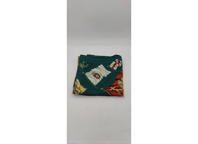 Image Foulard Carré Pavois Soie Vert