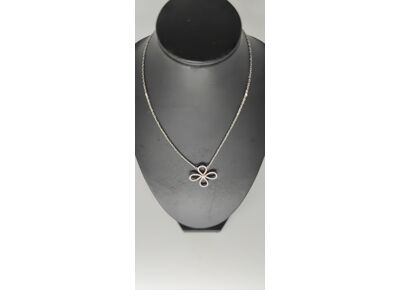 Image Collier Or blanc Diamants