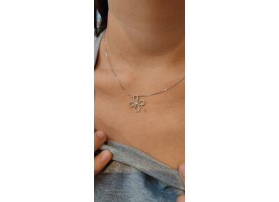 Image Collier Or blanc Diamants