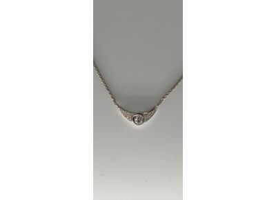 Image Collier Or blanc Diamant Diamant
