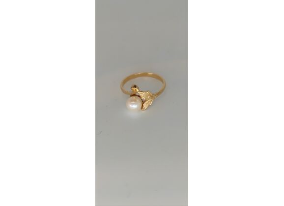 Image Bague Or jaune Perle Sans