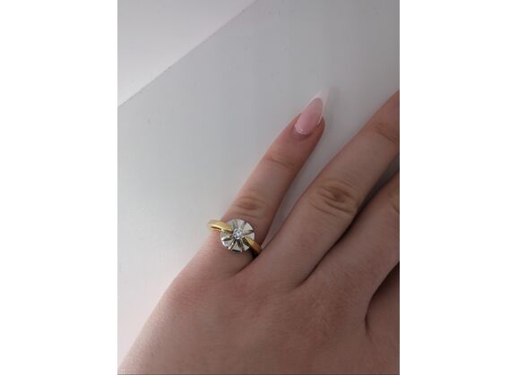 Image Bague Or jaune Or blanc Diamant
