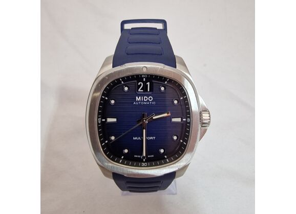Image Montre Homme MIDO Multifort tv bigdate Caoutchouc Bleu 39 mm