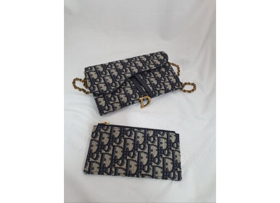 Image Sac à main DIOR Porte-documents Tissu Monogram