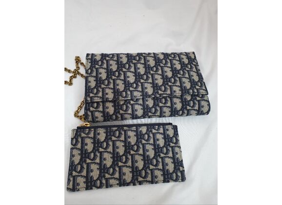 Image Sac à main DIOR Porte-documents Tissu Monogram