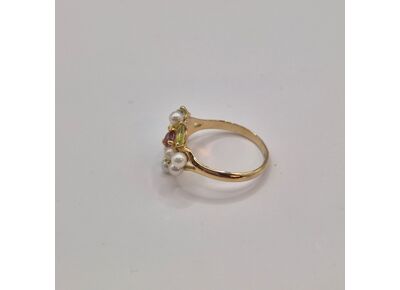 Image Bague Or jaune pierre multicolore Sans