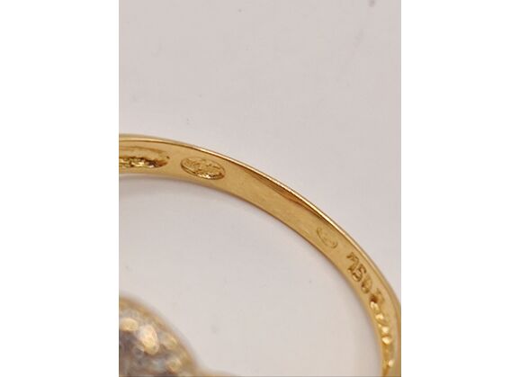 Image Bague Or jaune Perle Diamant
