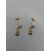 Image Boucles d'oreilles Or jaune Pierre bleue Sans