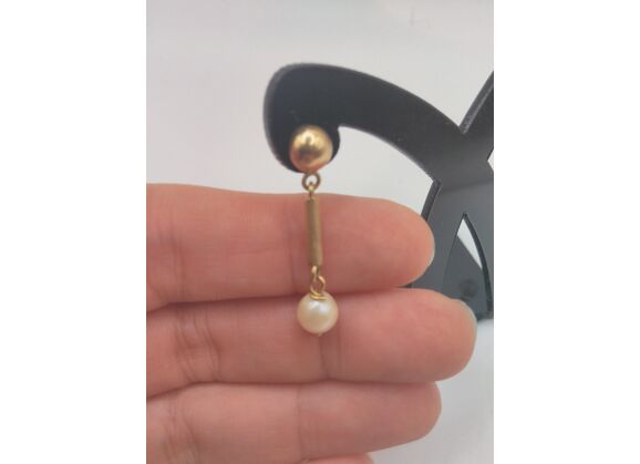 Image Boucles d'oreilles Or jaune Perle