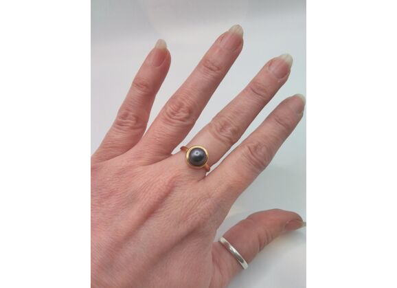 Image Bague Or jaune Perle