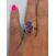 Image Bague Or jaune Pierre violette