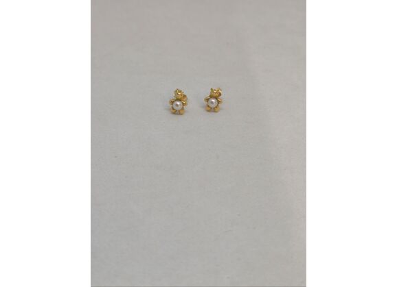 Image Boucles d'oreilles Or jaune Perles