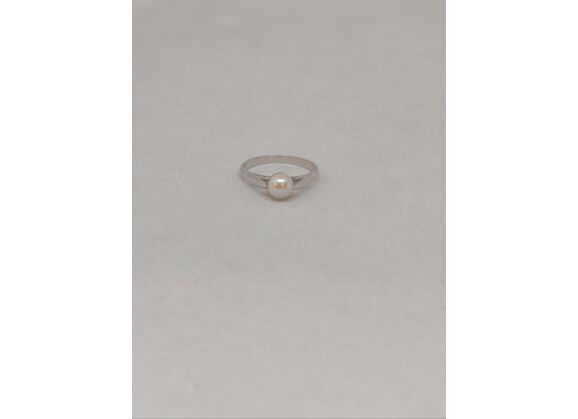 Image Bague Or blanc Perle