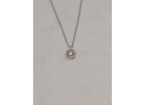 Image Collier Or blanc Diamant Sans