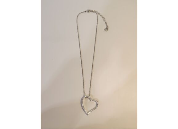 Image Collier Cœur Métal Oxydes de zirconium