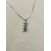 Image Collier Argent Pierre violette