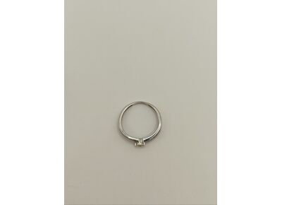 Image Bague Or blanc Oxyde de zirconium Sans