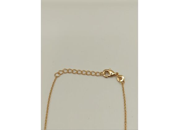 Image Collier Plaqué or Pierre verte