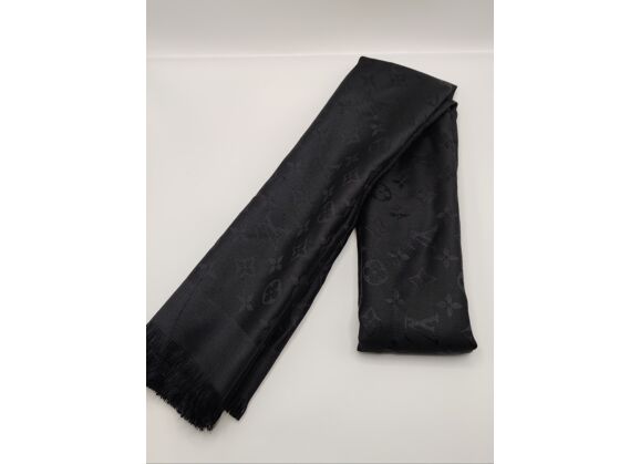 Image Foulard LOUIS VUITTON Monogram shine Soie Noir