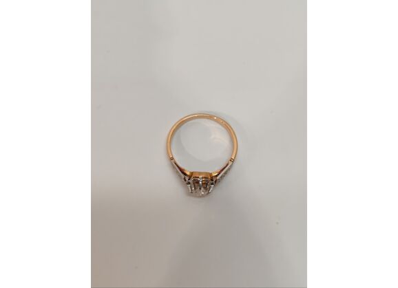 Image Bague Or rose Diamant Sans